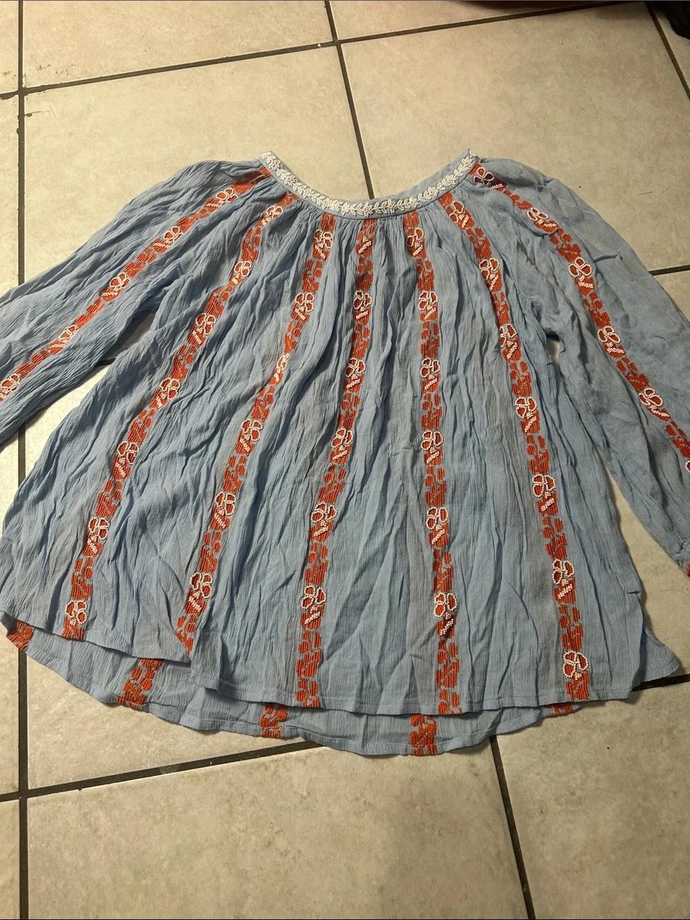 Tory Burch Alexandria‎ Beaded Peasant Top